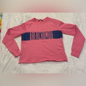 Abercrombie&Fitch cropped sweatshirt! Size:S, Color:Pink&Blue